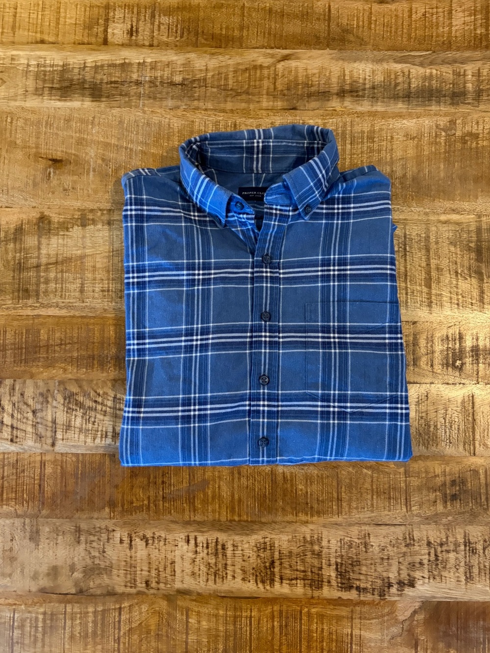 Proper Cloth Plaid Flannel Button Down Shirt